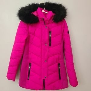 MK women winter fur coat size small pre- own